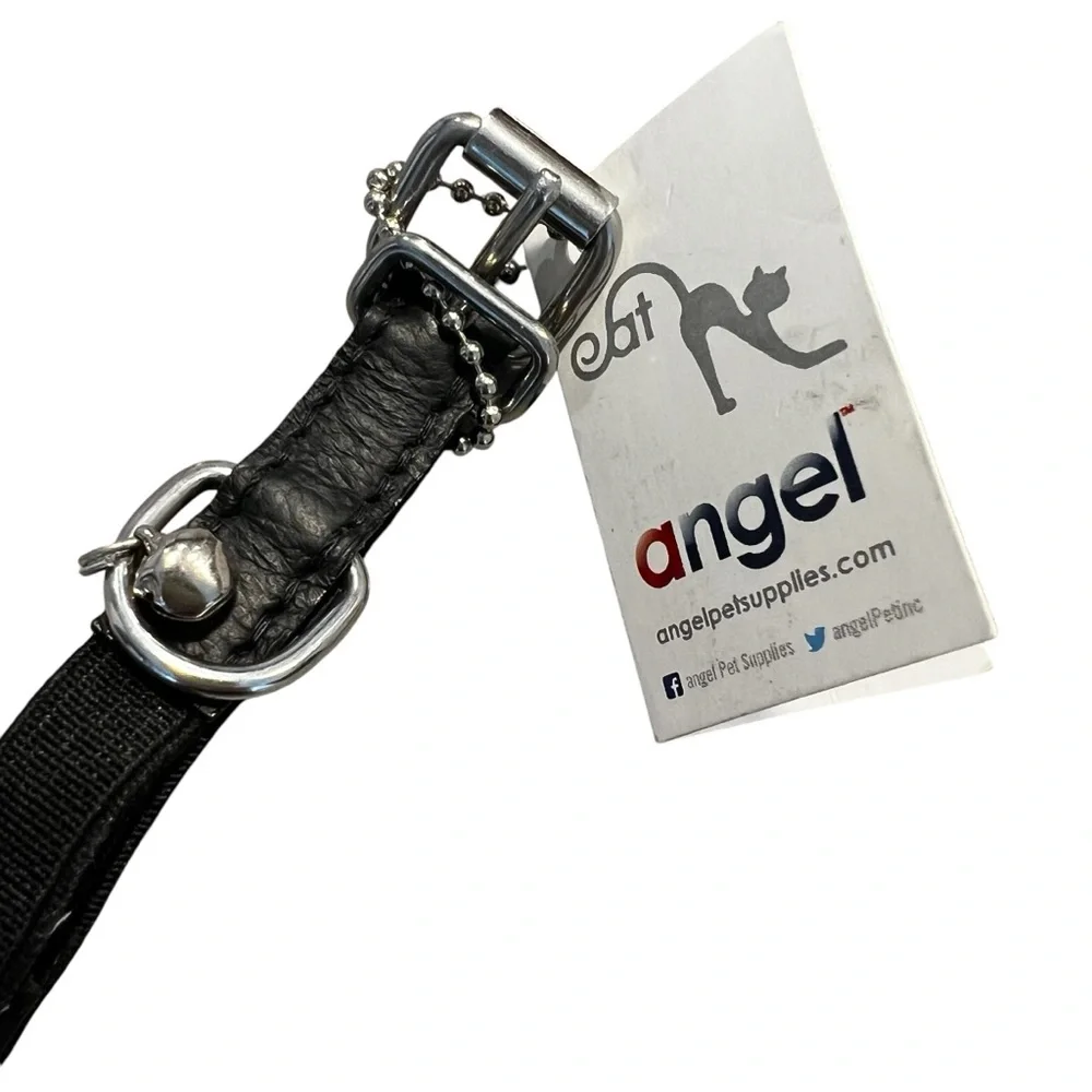 TWO Angel Pet Cat CollarS w/ Rhinestones Bling 12” Adjustable Comfortable NWT